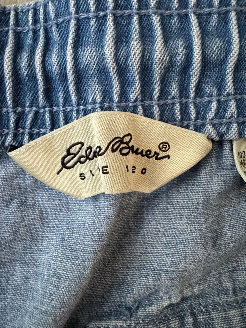 Eddie Bauer Vintage 90’s Mom High-rise Shorts Denim Pleated Size XL Pockets - Picture 5 of 6